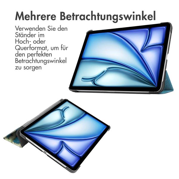 imoshion Design Trifold Klapphülle für das iPad Air 13 Zoll (2024) M2 - Grüne Planze