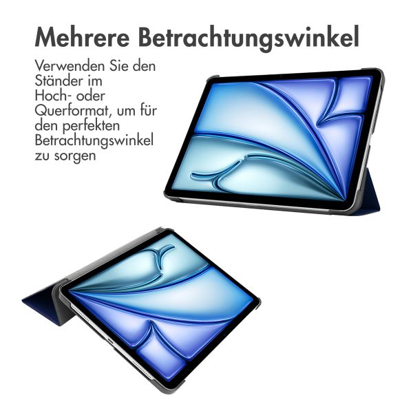 iMoshion Trifold Klapphülle für das iPad Air 13 inch (2024) M2 - Dunkelblau