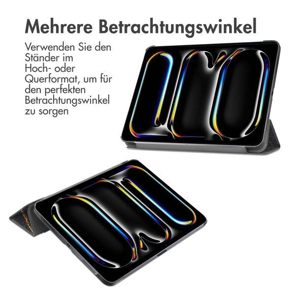 iMoshion Design Trifold Klapphülle für das iPad Pro 11 (2024) M4 - Black Marble