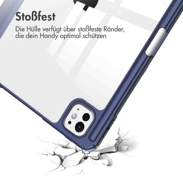 iMoshion Trifold Hardcase Klapphülle für das iPad Pro 11 (2024) M4 - Dunkelblau
