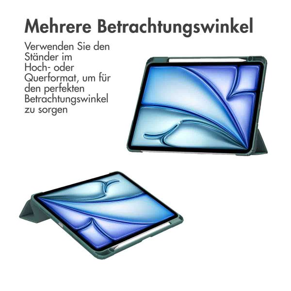 imoshion Trifold Hardcase Klapphülle für das iPad Air 13 Zoll (2024) M2 - Grün