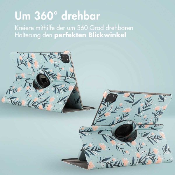 imoshion 360° drehbare Design Klapphülle für das iPad Air 13 inch (2024) M2 - Flowers