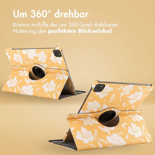 imoshion 360° drehbare Design Klapphülle für das iPad Air 13 inch (2024) M2 - Yellow Flowers