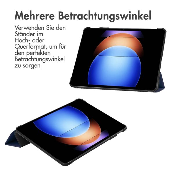 iMoshion Trifold Klapphülle Schwarz für das Xiaomi Pad 6S Pro 12.4 - Dunkelblau