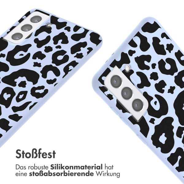 imoshion Silikonhülle design mit Band für das Samsung Galaxy S21 - Animal Lila