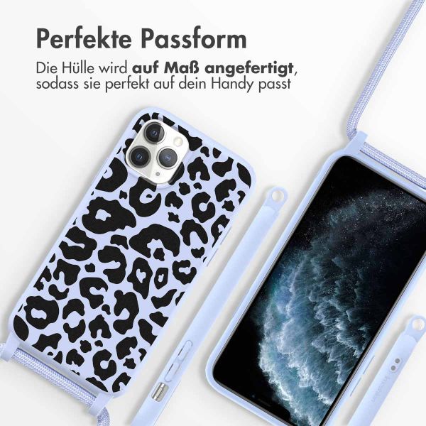 imoshion Silikonhülle design mit Band für das iPhone 11 Pro - Animal Lila