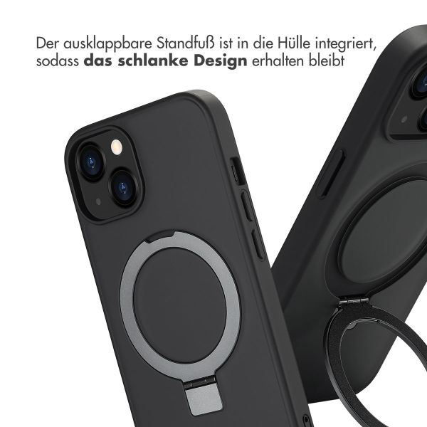 Accezz Ring Stand Backcover mit MagSafe für das iPhone 13 - Schwarz