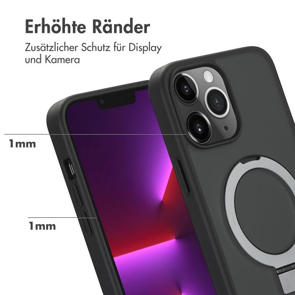 Accezz Ring Stand Backcover mit MagSafe für das iPhone 13 Pro Max - Schwarz