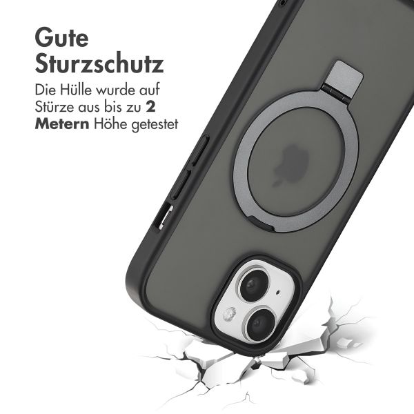 Accezz Ring Stand Backcover mit MagSafe für das iPhone 15 - Schwarz