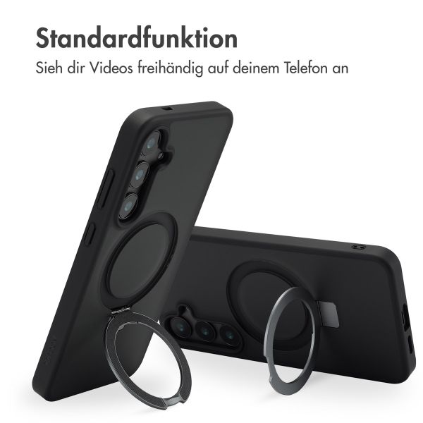 Accezz Ring Stand Backcover mit MagSafe für das Samsung Galaxy S24 Plus - Schwarz