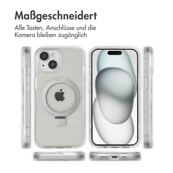 Accezz Ring Stand Backcover mit MagSafe für das iPhone 15 - Transparent