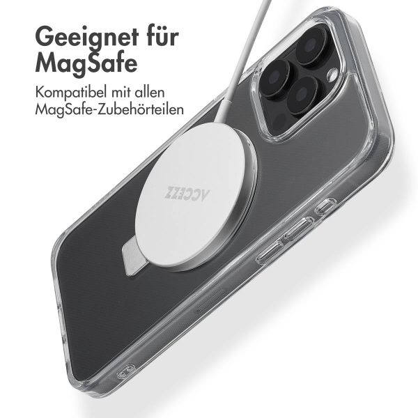 Accezz Ring Stand Backcover mit MagSafe für das iPhone 15 Pro Max - Transparent