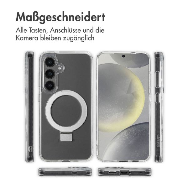 Accezz Ring Stand Backcover mit MagSafe für das Samsung Galaxy S24 - Transparent