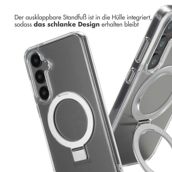 Accezz Ring Stand Backcover mit MagSafe für das Samsung Galaxy S24 Plus - Transparent