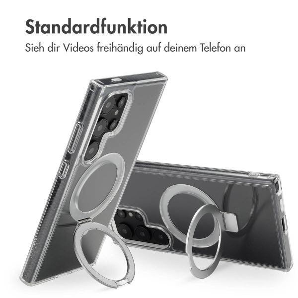 Accezz Ring Stand Backcover mit MagSafe für das Samsung Galaxy S24 Ultra - Transparent