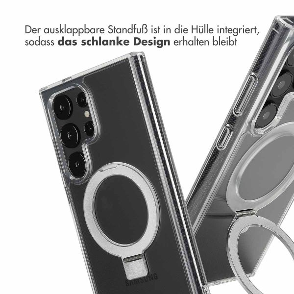 Accezz Ring Stand Backcover mit MagSafe für das Samsung Galaxy S24 Ultra - Transparent