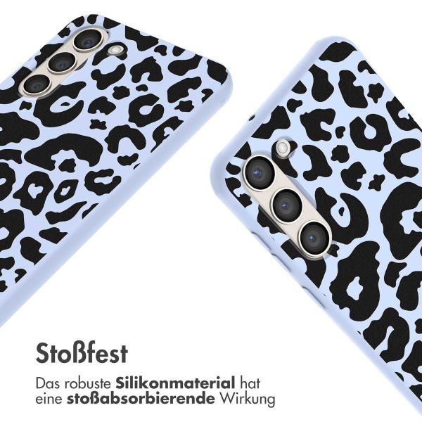 imoshion Silikonhülle design mit Band für das Samsung Galaxy S23 - Animal Lila