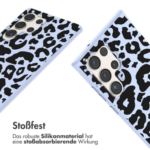 imoshion Silikonhülle design mit Band für das Samsung Galaxy S23 Ultra - Animal Lila