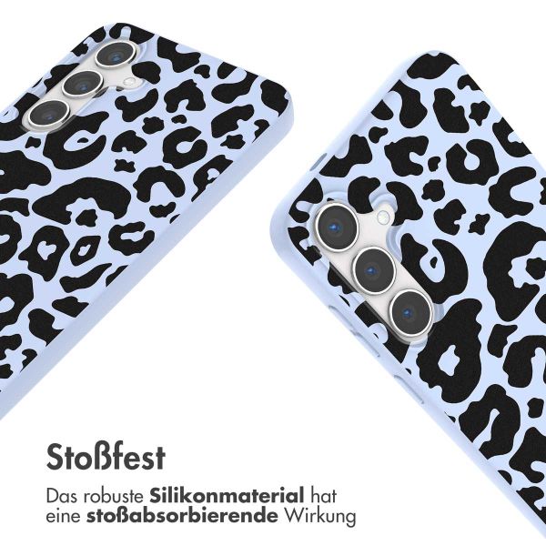 imoshion Silikonhülle design mit Band für das Samsung Galaxy S24 - Animal Lila