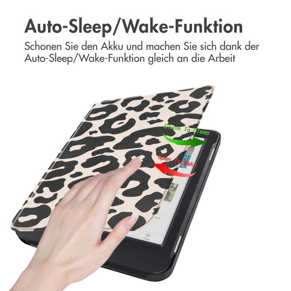 imoshion Design Slim Hard Case Sleepcover für das Kobo Clara Colour / Kobo Clara BW - Leopard