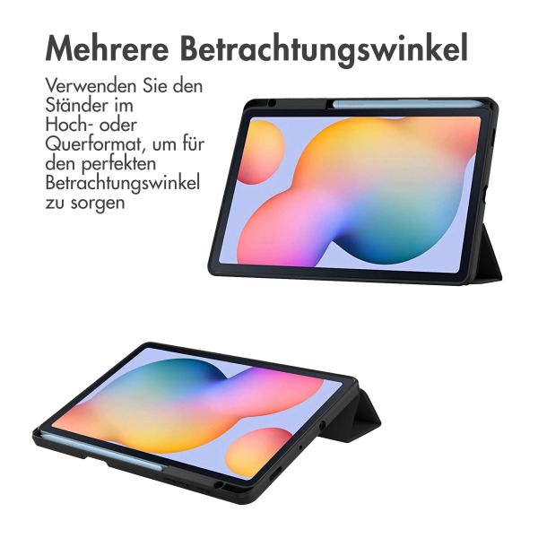 imoshion Trifold Hardcase Klapphülle für das Samsung Galaxy Tab S6 Lite (2020/2022/2024) - Schwarz