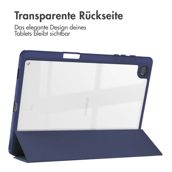 imoshion Trifold Hardcase Klapphülle für das Samsung Galaxy Tab S6 Lite (2020/2022/2024) - Dunkelblau