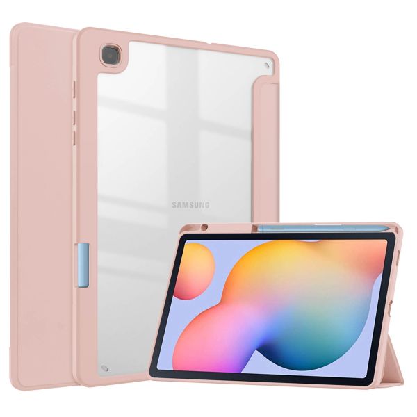 imoshion Trifold Hardcase Klapphülle für das Samsung Galaxy Tab S6 Lite (2020/2022/2024) - Rosa