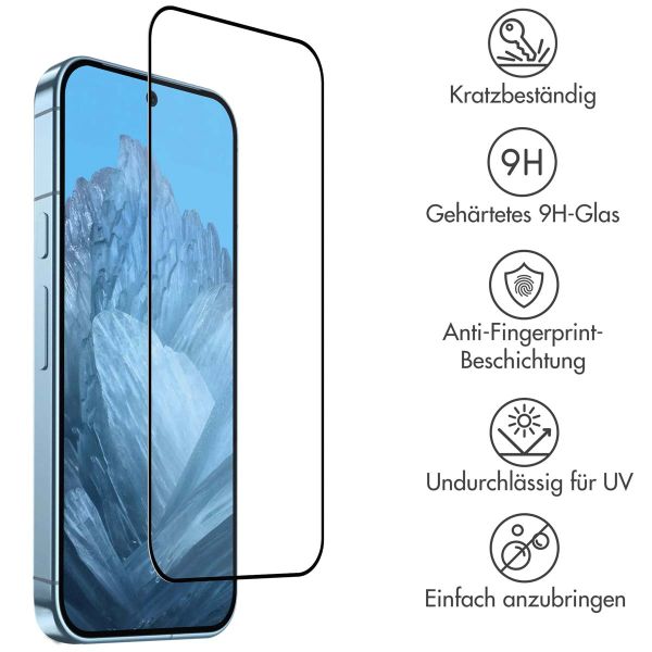 Accezz Full Cover Screen Protector aus gehärtetem Glas für das Google Pixel 9 / 9 Pro