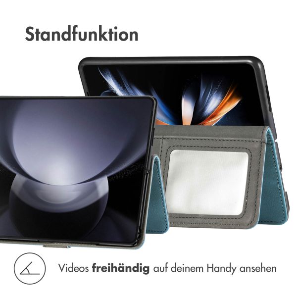 iMoshion Luxuriöse Klapphülle für das Samsung Galaxy Z Fold 6 - Hellblau