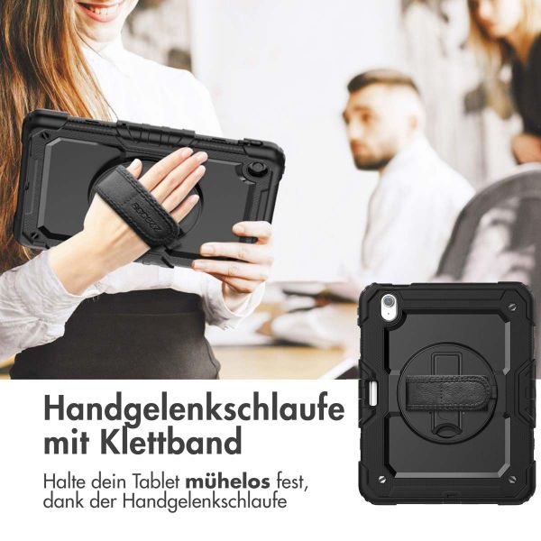 Accezz Robustes Back Cover mit Schultergurt für das iPad Air 11 Zoll (2024) M2 - Schwarz