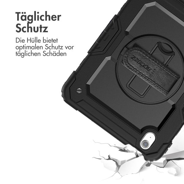 Accezz Robustes Back Cover mit Schultergurt für das iPad Air 11 Zoll (2024) M2 - Schwarz