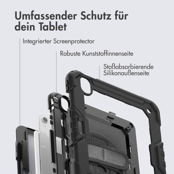 Accezz Robustes Back Cover mit Schultergurt für das iPad Air 11 Zoll (2024) M2 - Schwarz