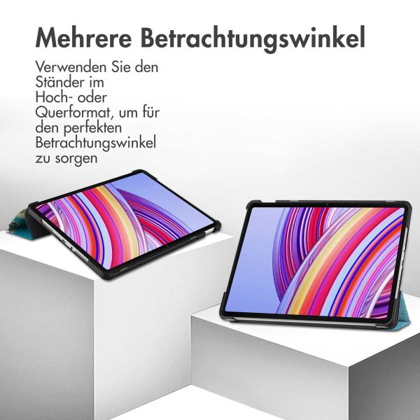 imoshion Design Trifold Klapphülle für das Xiaomi Redmi Pad Pro / POCO Pad - Grüne Planze