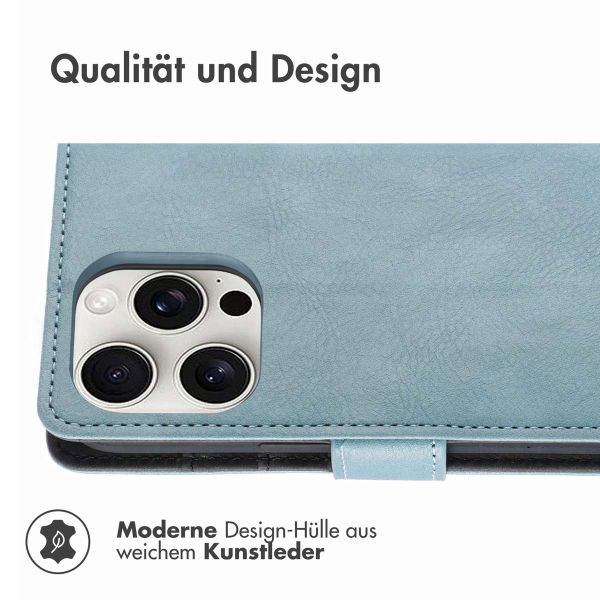 imoshion Luxuriöse Klapphülle für das iPhone 16 Pro Max - Hellblau