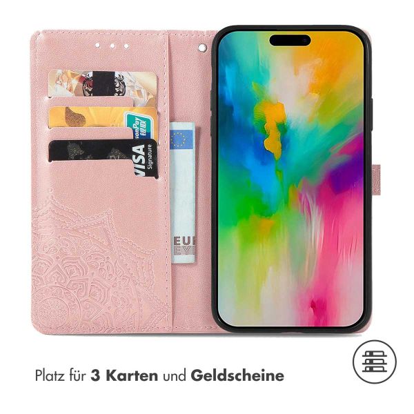 imoshion Mandala Klapphülle für das iPhone 16 - Rose Gold