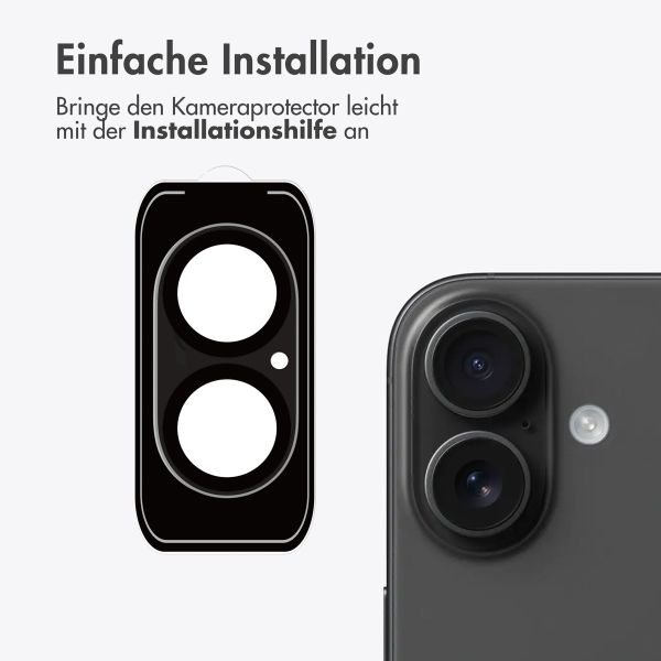 imoshion 2er-Pack Objektivschutz für Kamera für das iPhone 16 / 16 Plus - Schwarz