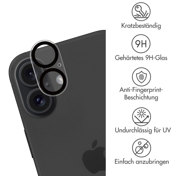 imoshion 2er-Pack Objektivschutz für Kamera für das iPhone 16 / 16 Plus - Schwarz