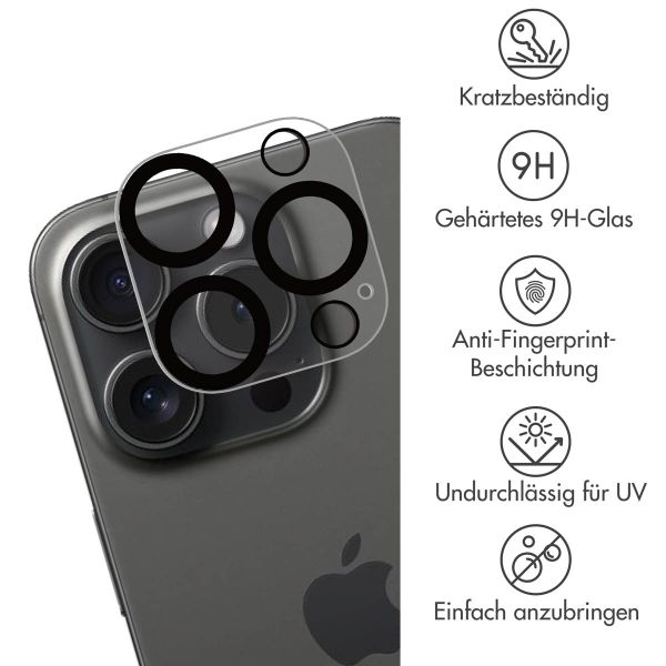 imoshion 2er-Pack Objektivschutz für Kamera für das iPhone 16 Pro / 16 Pro Max - Schwarz