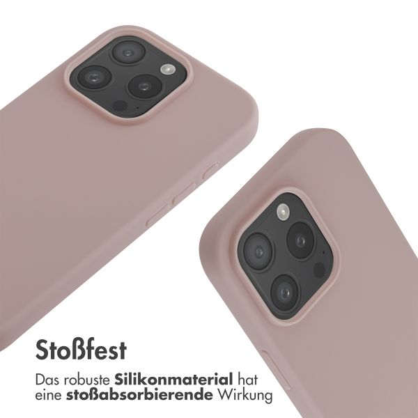 imoshion Silikonhülle mit Band für das iPhone 16 Pro - Sand Pink