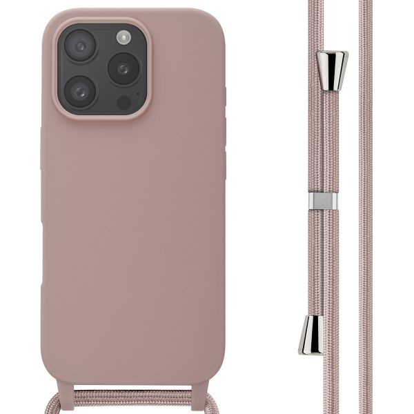 imoshion Silikonhülle mit Band für das iPhone 16 Pro - Sand Pink