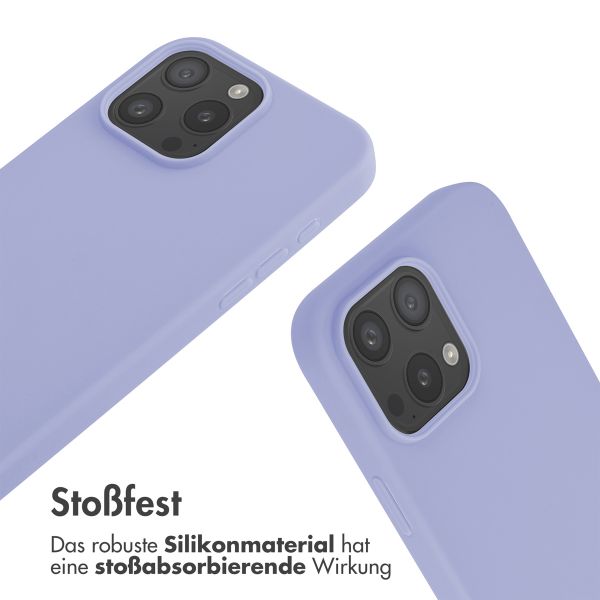 imoshion Silikonhülle mit Band für das iPhone 16 Pro Max - Violett