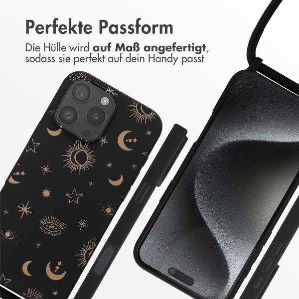 imoshion Silikonhülle design mit Band für das iPhone 16 Pro Max - Sky Black