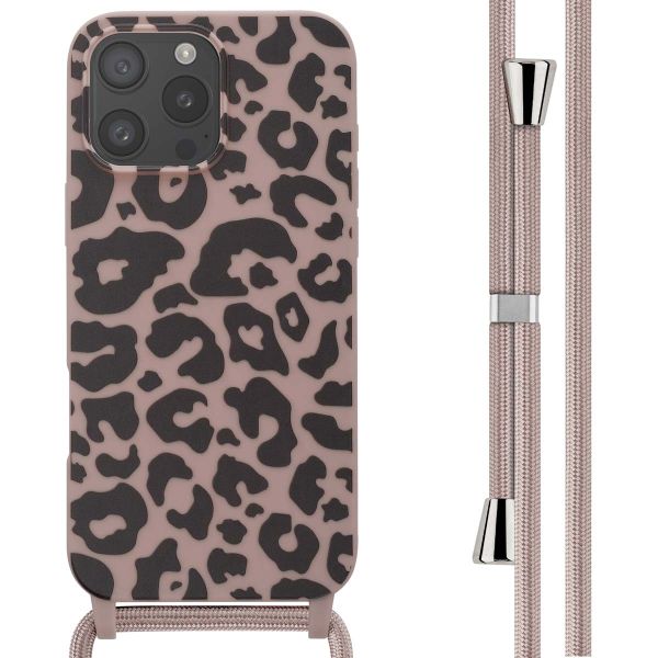 imoshion Silikonhülle design mit Band für das iPhone 16 Pro Max - Animal Pink