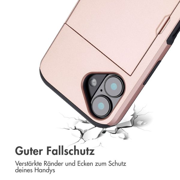 imoshion Backcover mit Kartenfach für das iPhone 16 - Rose Gold