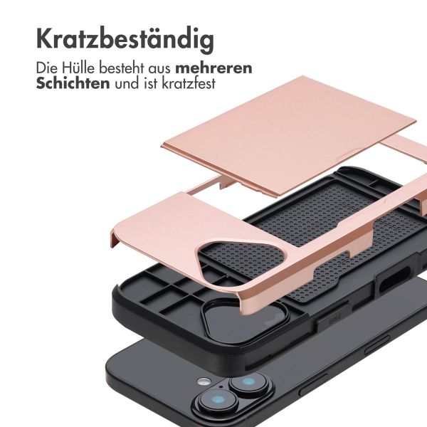 imoshion Backcover mit Kartenfach für das iPhone 16 - Rose Gold