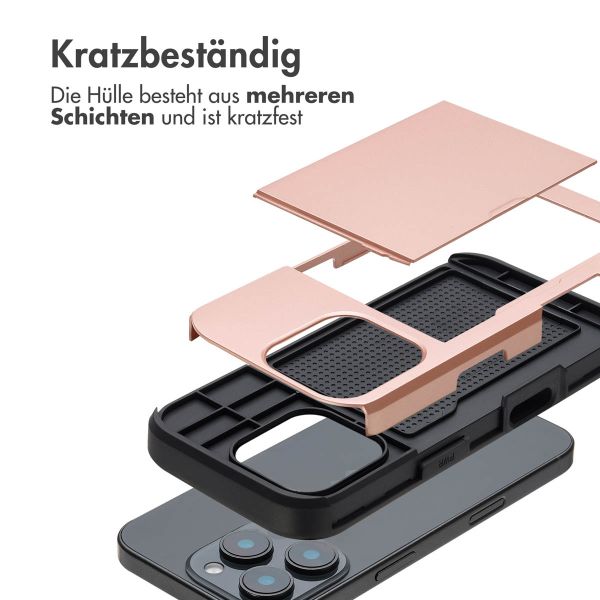 imoshion Backcover mit Kartenfach für das iPhone 16 Pro - Rose Gold