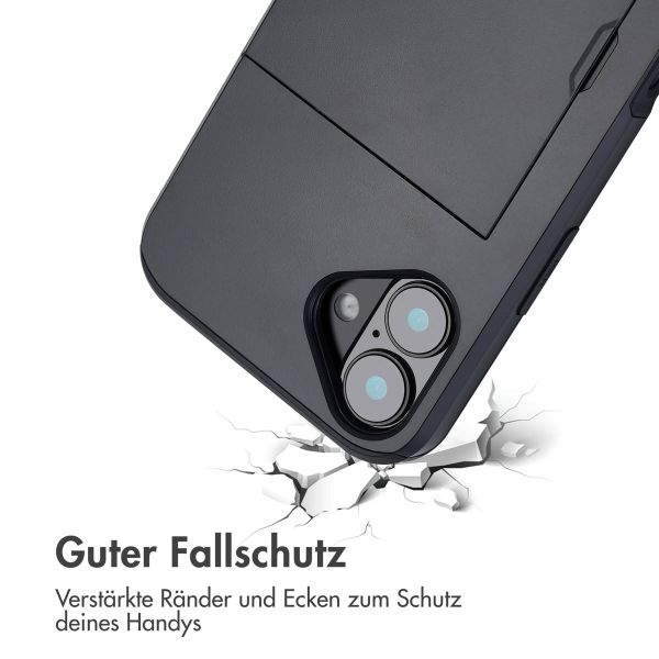 imoshion Backcover mit Kartenfach für das iPhone 16 Plus - Schwarz