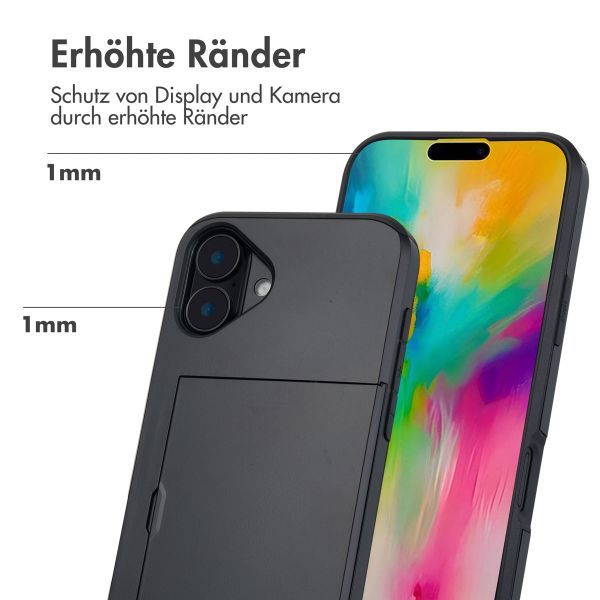 imoshion Backcover mit Kartenfach für das iPhone 16 Plus - Schwarz