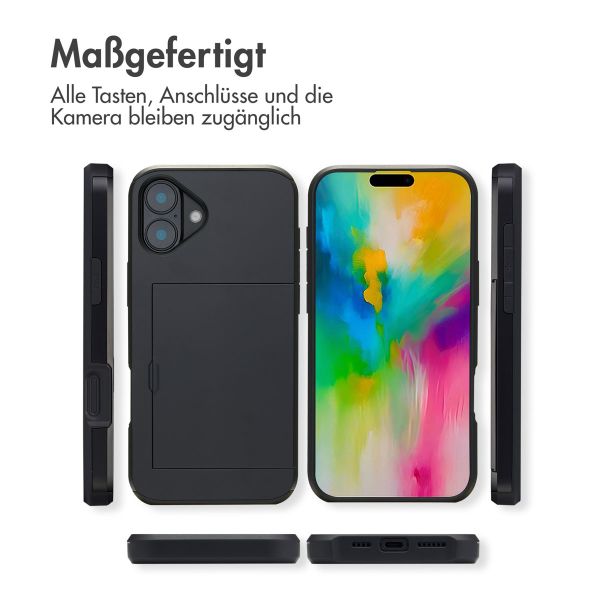 imoshion Backcover mit Kartenfach für das iPhone 16 Plus - Schwarz