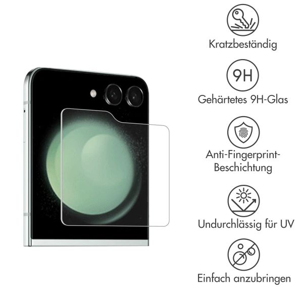 Accezz Privacy Displayschutz aus gehärtetem Glas für das Samsung Galaxy Z Flip 6 / Z Flip 5